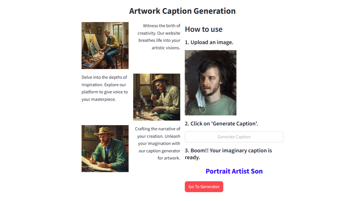 Artwork Caption Generator