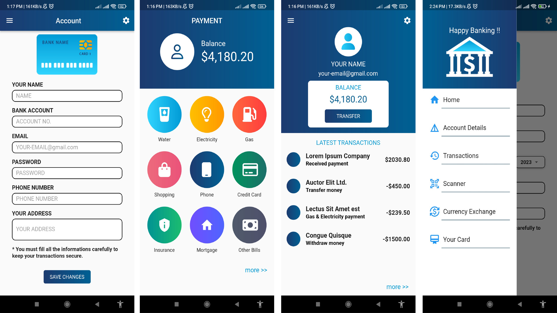 Banking App Interface