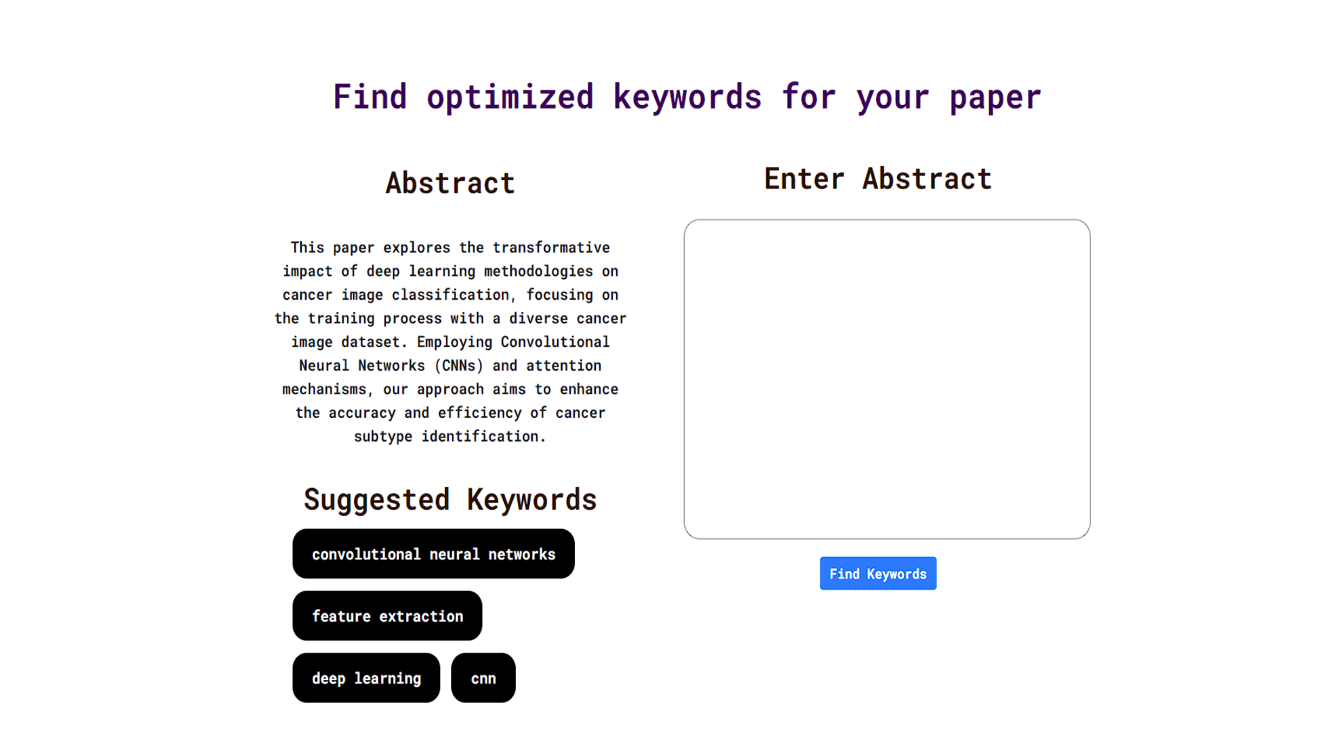 Scientific Paper Keywords Categorization